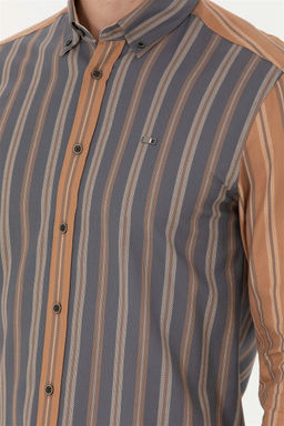 Мужская рубашка антрацитового цвета с длинным рукавом - U.s. polo assn фото 14