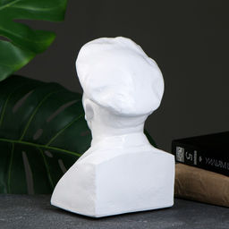Бюст «Ленин», фигурка полистоун, белый, 13.5×21.5 см