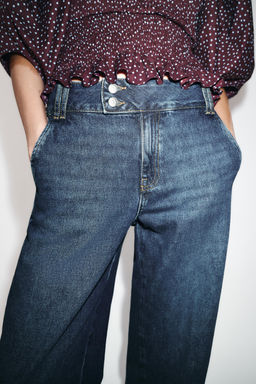 JEANS Z1975 STRAIGHT LOW-RISE TURN-UP HEMS - Zara фото 4