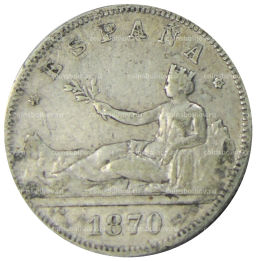 2 песеты 1870 (73) года Испания
