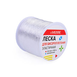 Леска для бисероплетения "Elastic Line" 0,6 мм x 100 м, эластичная, прозрачная, на катушке