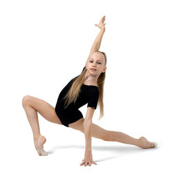 Купальник гимнастический Grace Dance, с коротким рукавом, р.38, цвет чёрный  фото 6