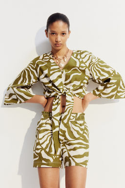 Blusa con nudo decorativo - H&m фото 3