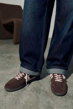 Kahverengi Suet Retro Bagc?kl? Kad?n Spor Ayakkab? TAKAW25SN00005