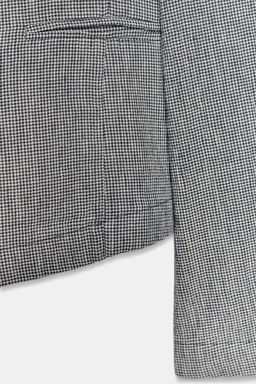 BLAZER CON LINO PATA DE GALLO ZW COLLECTION / Azul / Blanco - Zara фото 6