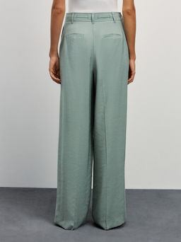 Брюки wide leg с декоративным поясом / Zarina фото 4