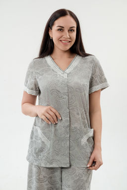 Пижама женская из кулирки Ворожея серый - Амадэль фото 5