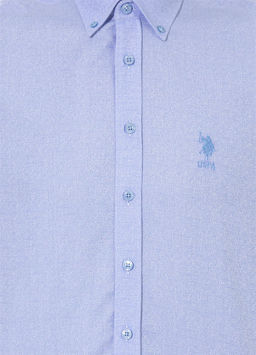 U. S. Polo Assn Мужская синяя рубашка с длинным рукавом - U.s. polo assn фото 12