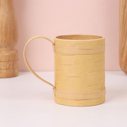 Кружка из бересты, 6×6×7.5 см, 150 мл