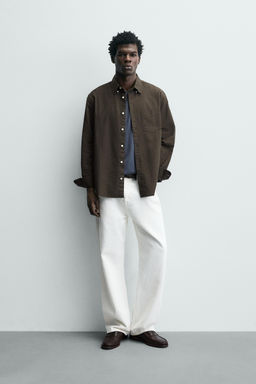 CAMISA ESTRUCTURA OXFORD / Marr?n
