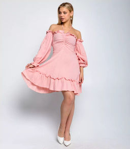 Платье #БШ2338, пудровый