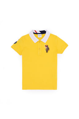 U. S. Polo Assn Темно-желтая базовая футболка-поло для мальчиков - U.s. polo assn фото 9