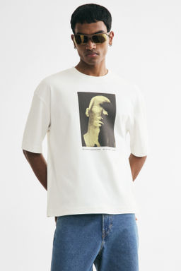 Camiseta boxy estampada en algod?n Relaxed Fit - H&m фото 2