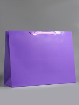 Пакет подарочный ламинированный горизонтальный «Пурпурный», XXL 61×46×20 см