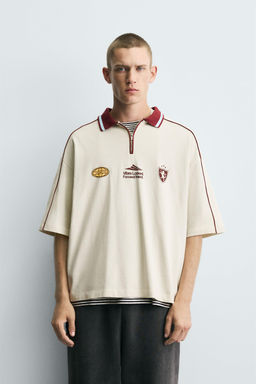 RETRO FOOTBALL PRINT POLO SHIRT - Zara фото 2