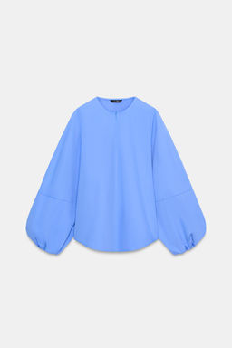 POPLIN BALLOON SLEEVE SHIRT - Zara фото 8