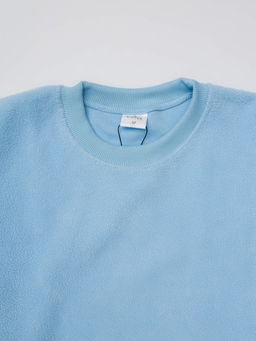 Женский костюм, интерсофт, свитшот и брюки прямые со стрелками, голубой - Knitka wear фото 5