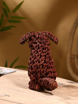 Сувенир плетёный «Собака», 27×15×23 см, сиграсс, тёмный