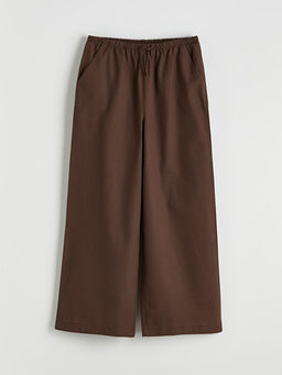 Beli Lastikli K?z ?ocuk Poplin Pantolon