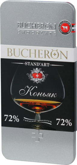 BUCHERON. Standart. Горький 72% с коньяком 100 гр. жест.банка