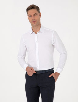 Beyaz Regular Fit Uzun Kollu G_mlek
