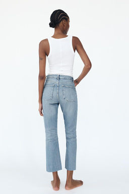 HIGH-RISE STOVE PIPE TRF JEANS - Zara фото 5
