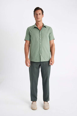 Relax Fit Rahat Kesim Duz Paca Yazl?k Keten Pantolon - Defacto фото 4