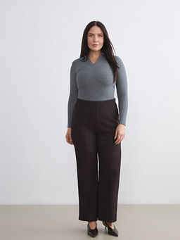 Beli Lastikli Dokulu Kad?n Pantolon