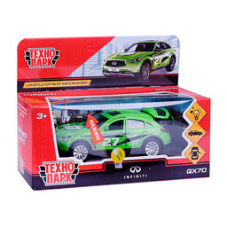 Машина металл свет-звук "Infiniti QX70 Спорт" 12см, открываются двери, инерц.
