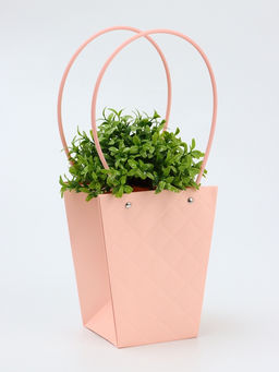 Цена за 10 шт. Сумка для цветов тиснение пудра влагостойкая, 17x17-11.5x11.5-20 см - UPAK LAND фото 4