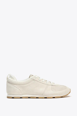 SPLIT SUEDE RUNNING TRAINERS