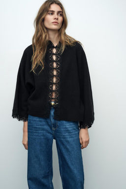 WIDE SLEEVE KNIT JACKET - Zara фото 2