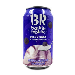 Напиток газированный Содовая со вкусом черничного йогурта Milky Soda Blueberry Yogurt Baskin Robbins, Корея, 350 мл
