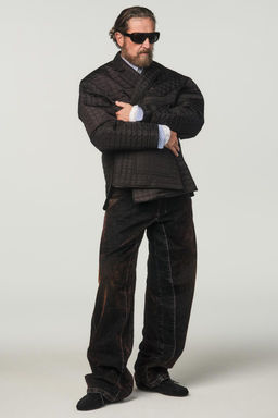 CONTRAST VELVET-FINISH JEANS X STEFANO PILATI