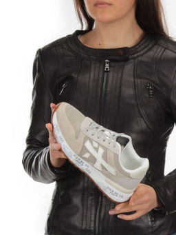 05-6026-209 BEIGE/GRAY Кроссовки женские (искусственные материалы) - No name фото 2