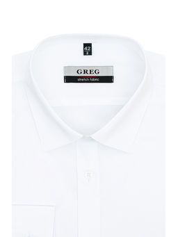 Сорочка мужская длинный рукав GREG 100/237/WH/ZN STRETCH