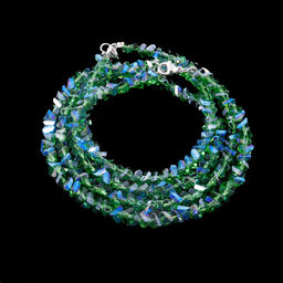 Бусы Алмазная крошка с огранкой 6мм-46см цвета Морской волны