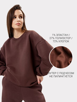 Джемпер женский оверсайз в коричневом цвете - Mark formelle фото 2