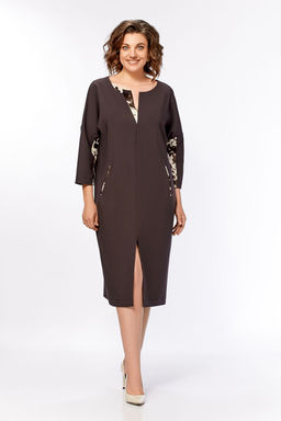 Платье Olga Style С1038 коричневый