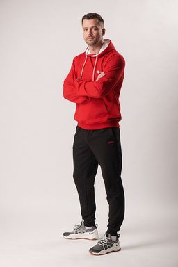 Спортивные брюки М-1241: Чёрный / Красный - Relay фото 2