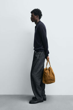 WOOL/SILK KNIT POLO SHIRT - Zara фото 4