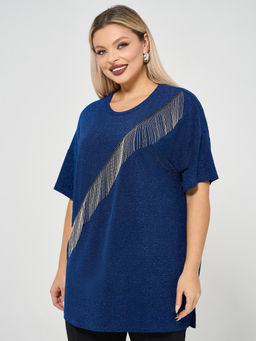 Джемпер 0087-26 тёмно-синий - Dora фото 14