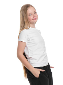 Футболка для девочки скимс для школы с коротким рукавом 22-7694 черный - Mini maxi фото 11