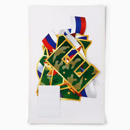 Набор для оформления 23 февраля гирлянда и плакат, 20?30 см