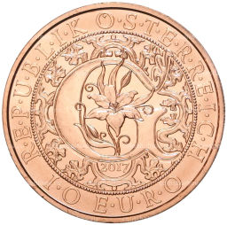 10 евро 2017 года Австрия Посланники небес Архангел Гавриил