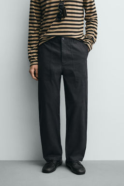 PANTAL?N STRAIGHT FIT LAVADO / Acero - Zara фото 11