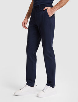 Lacivert Slim Fit Basic Kanvas Pantolon