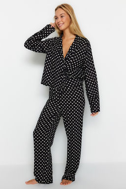 Trendyolmilla Pudra Kalpli Baglama Detayl? Viskon Dokuma Pijama Tak?m? THMAW22PT0300  фото 34