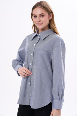 Рубашка KaVari 4018 молочный в полоску  фото 5