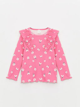 Bisiklet Yaka Uzun Kollu K?z Bebek Ti??rt